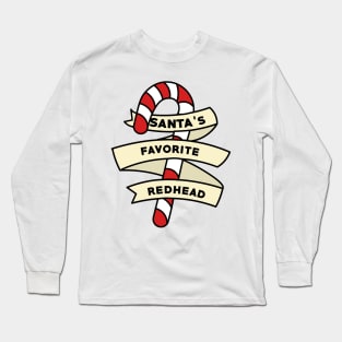 Santa's Favorite Christmas Red Head Long Sleeve T-Shirt